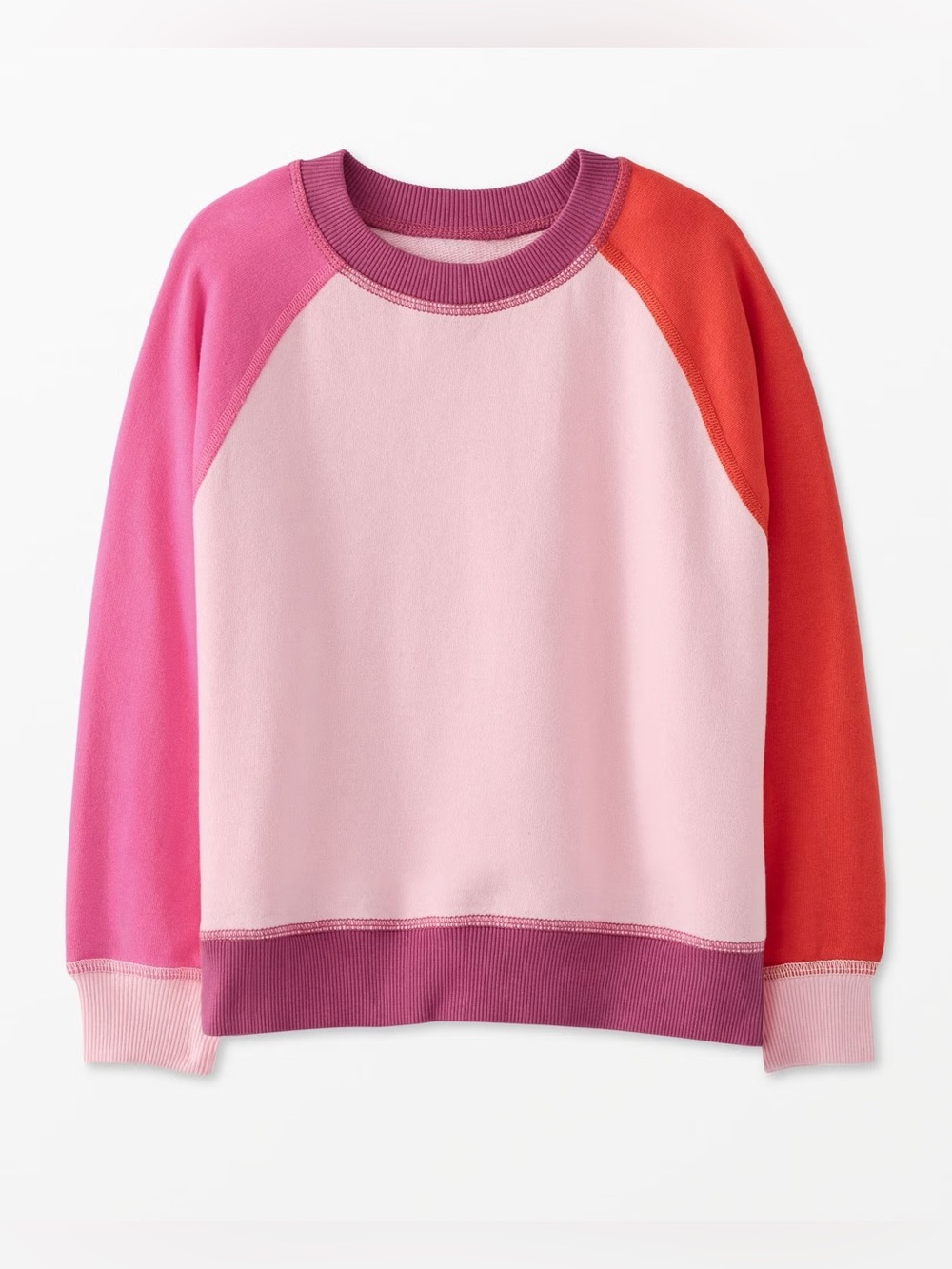 Hanna Andersson French Terry Colorblock Sweatshirt Size 8